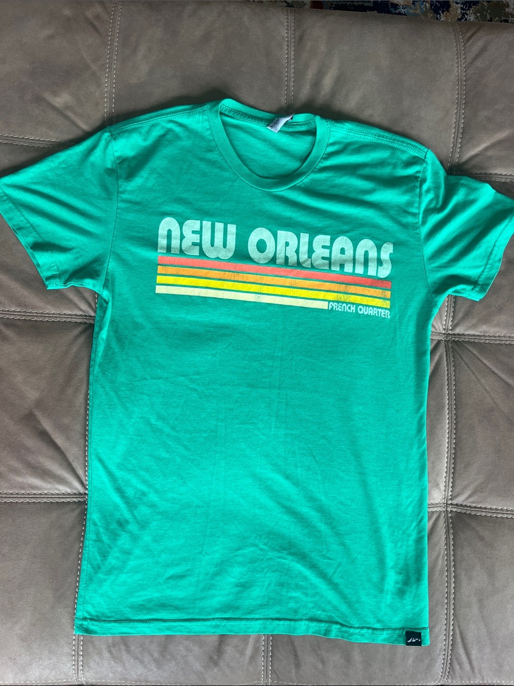 Men's Green Graphic 'New Orleans' Short Sleeve Tee